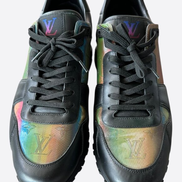 Louis Vuitton Black & Prism 2054 Monogram Iridescent Runaway Sneakers - Picture 2 of 8